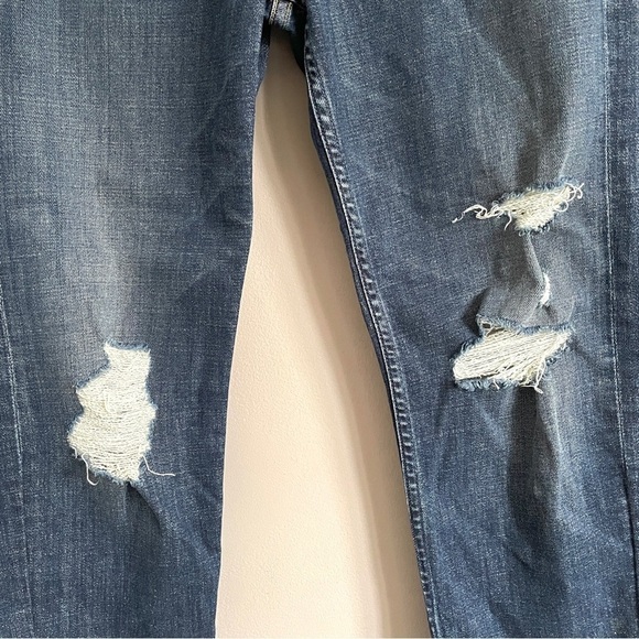 MOTHER High Waisted Rider Ankle Fray Distressed Cropped Skinny Jeans - 28" - Picture 6 of 14